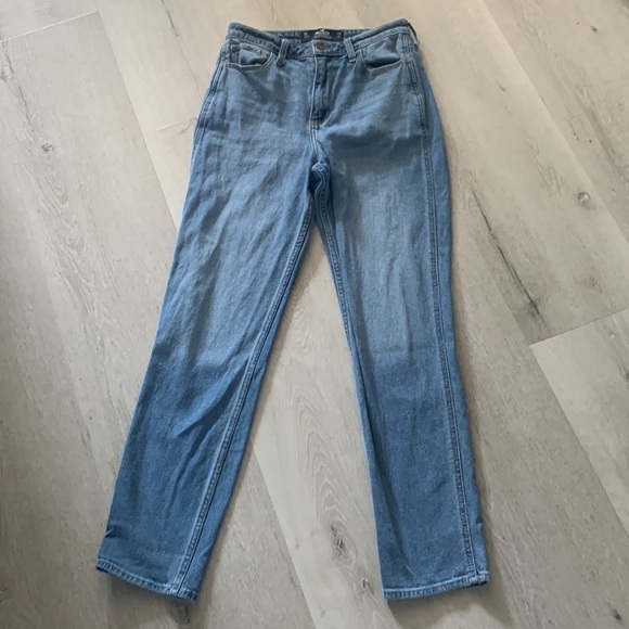 Ultra High Rise Mom Jean Hollister size 28 medium wash stretchy school street - Picture 5 of 12